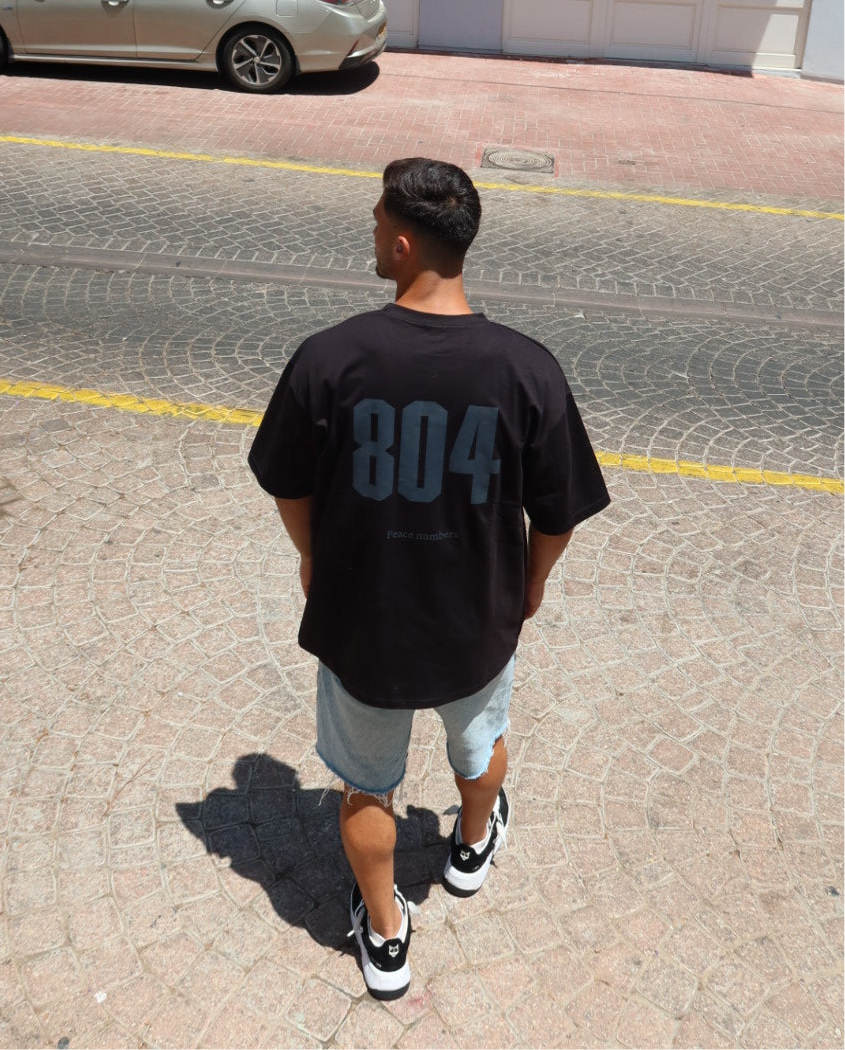 טי P804 שחור רקום
