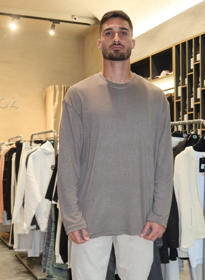 חולצת פשתן שרוול ארוך