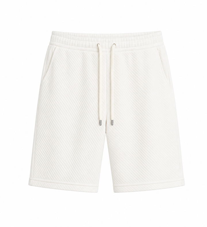 Waffle Knit Shorts White
