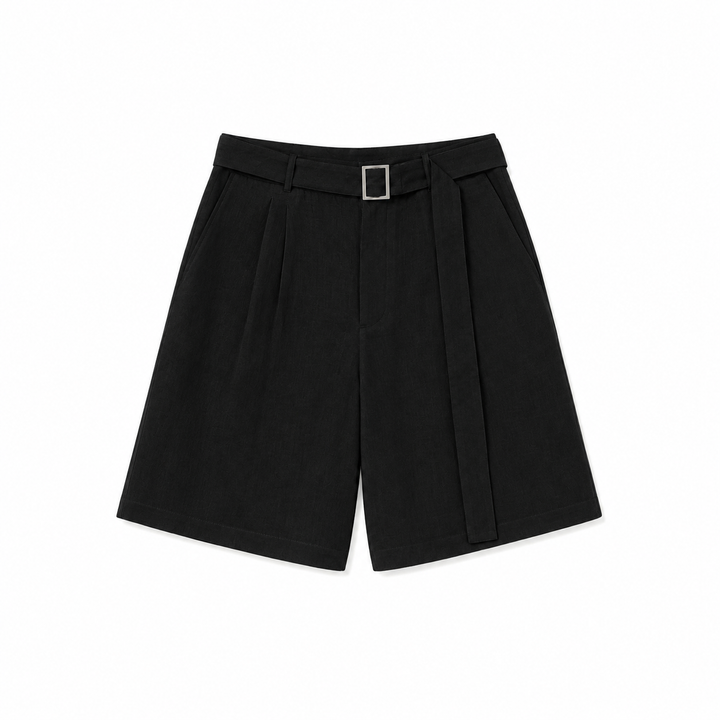 MONACO LINEN SHORT Black