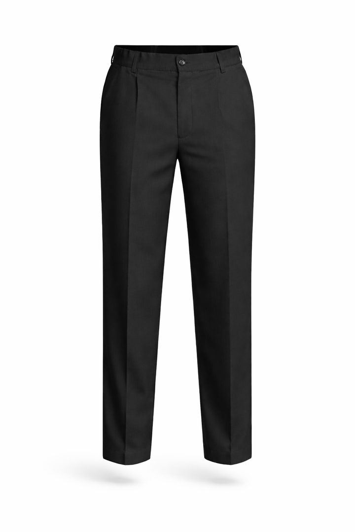 Relaxed Straight Black Pants