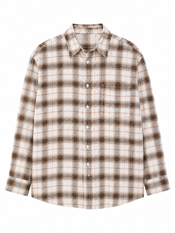 Vintage Check Overshirt Brown