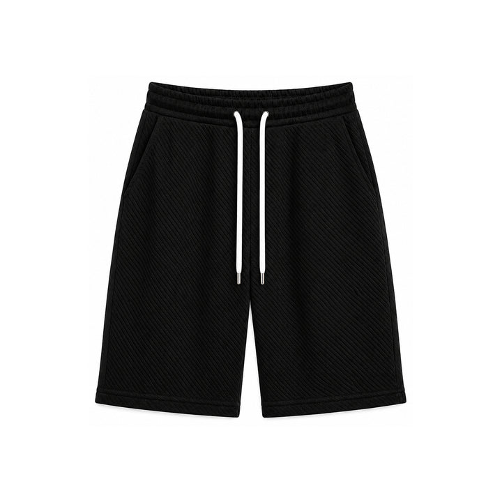 Waffle Knit Shorts Black