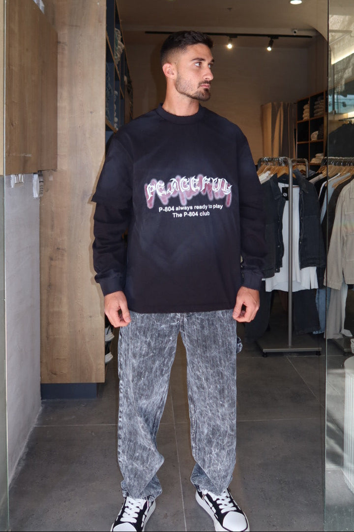 P804 פוטר שני שרוולים קרעים עדינים